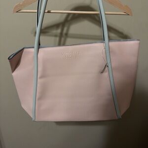 Victoria's Secret Soft Pink and Light Gray Tote